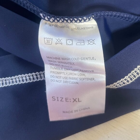 Pudolla Activewear Tshirt Swim Rashguard Mens XL Blue Workout Surfing - Picture 5 of 7